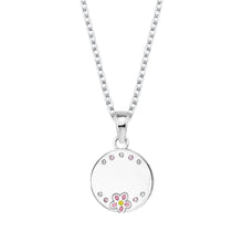 Laden Sie das Bild in den Galerie-Viewer, Prinzessin Lillifee Kinder Halskette Silber Blume Mädchen gravierbar 2027908
