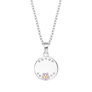 Prinzessin Lillifee Kinder Halskette Silber Blume Mädchen gravierbar 2027908