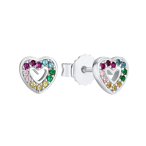 Prinzessin Lillifee Kinder Ohrringe Ohrstecker Silber Herz Zirkonia 2031166