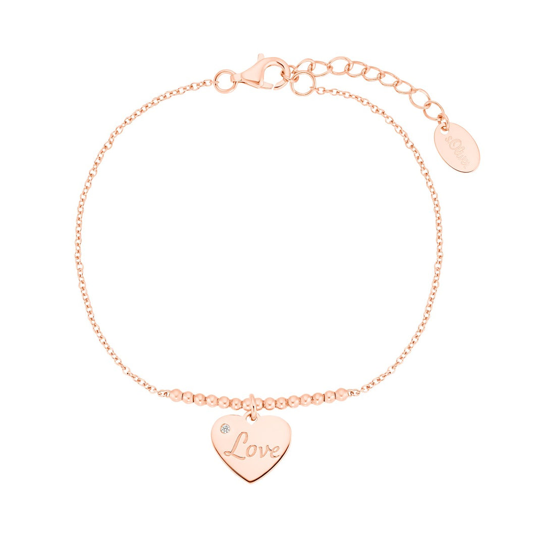 s.Oliver Jewel Damen Armband Armkette Silber Rosé Love 2031419