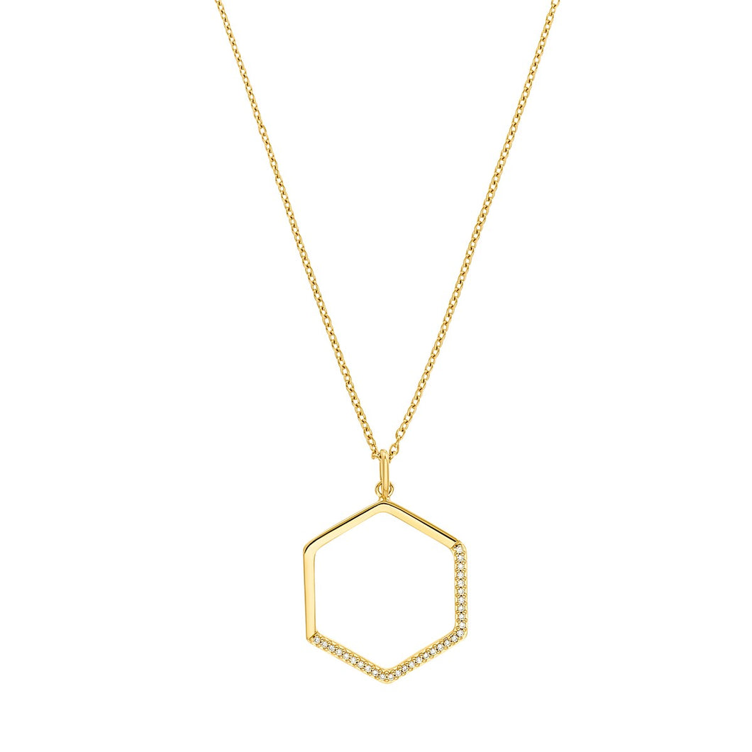 s.Oliver Jewel Damen Kette Halskette Silber gold Zirkonia 2031442