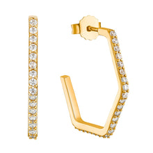Laden Sie das Bild in den Galerie-Viewer, s.Oliver Jewel Damen Ohrringe Ohrstecker Silber gelbgold Zirkonia 2031445