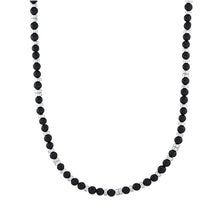 Laden Sie das Bild in den Galerie-Viewer, s.Oliver Jewel Herren Kette Edelstahl Achat silber schwarz 2031485