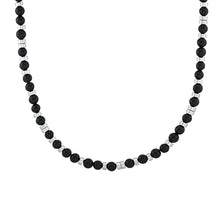 Laden Sie das Bild in den Galerie-Viewer, s.Oliver Jewel Herren Kette Edelstahl Achat silber schwarz 2031485