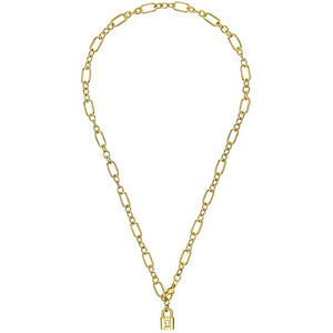 s.Oliver Jewel Damen Kette Halskette Edelstahl IP Gold Schloss 2032521