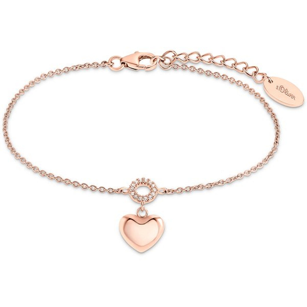 s.Oliver Jewel Damen Armband Armkette Silber rosegold Herz 2032597