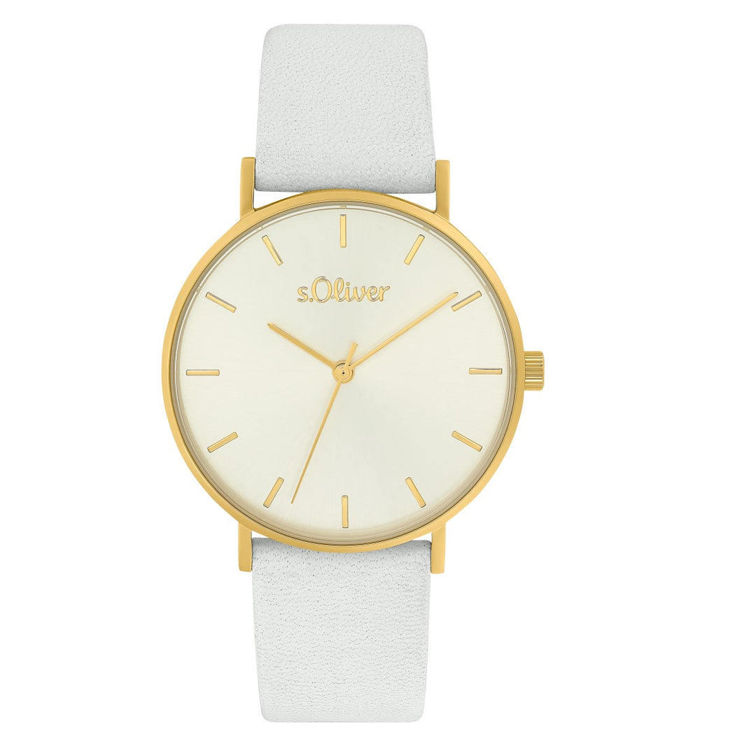 s.Oliver Damen Uhr Armbanduhr Leder 2033487