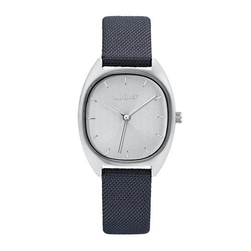 s.Oliver Damen Uhr Armbanduhr Edelstahl Textil 2033502