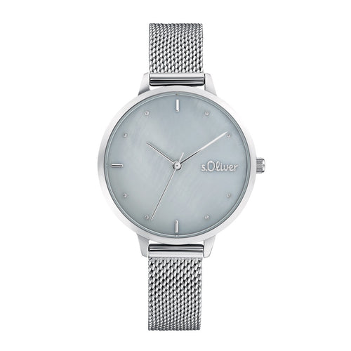 s.Oliver Damen Uhr Armbanduhr Edelstahl silber 2033510