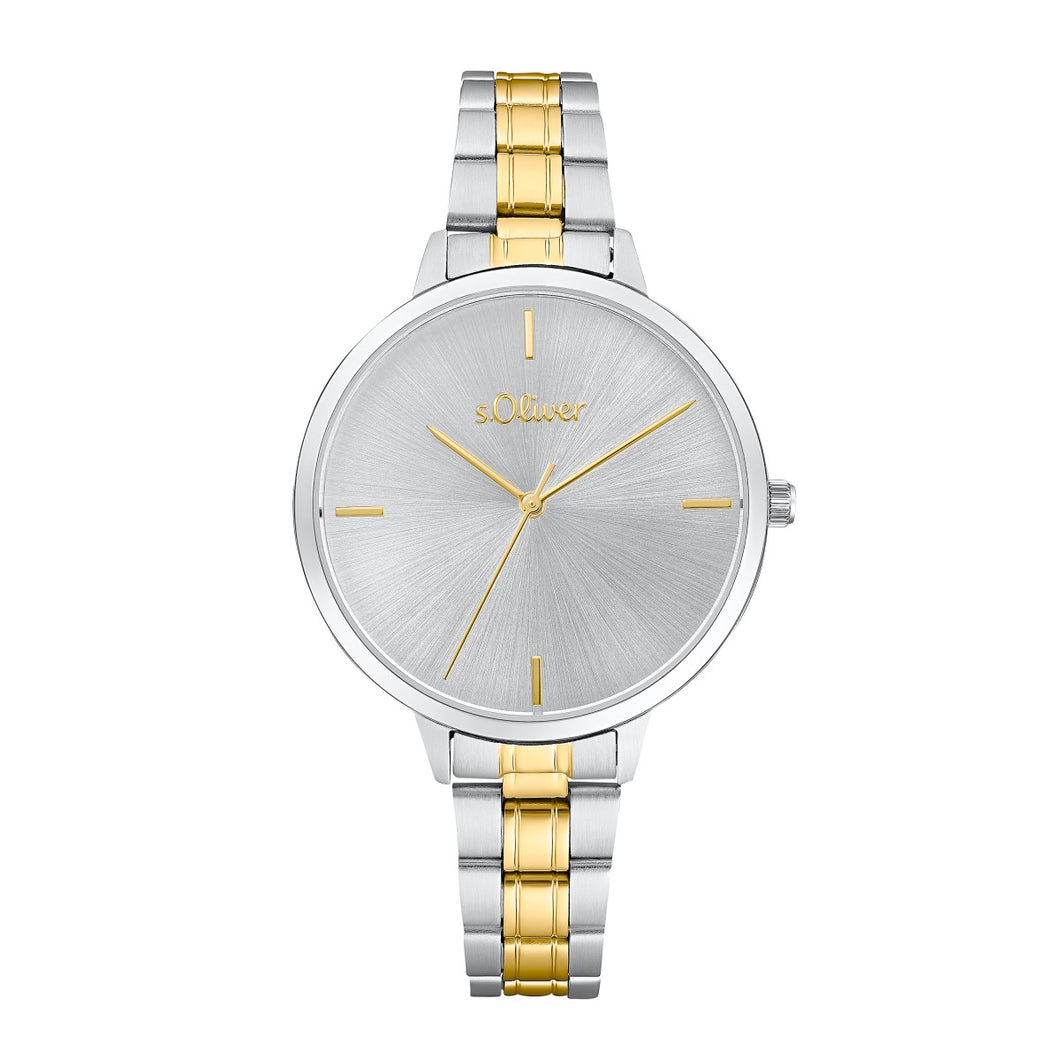 s.Oliver Damen Uhr Armbanduhr Edelstahl bicolor 2033513