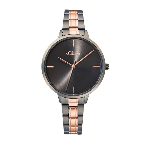 s.Oliver Damen Uhr Armbanduhr Edelstahl bicolor 2033514