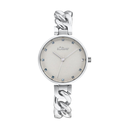 s.Oliver Damen Uhr Armbanduhr Edelstahl silber 2033521