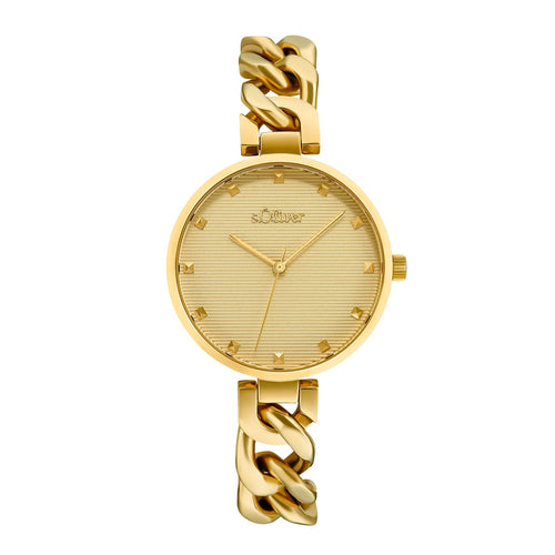 s.Oliver Damen Uhr Armbanduhr Edelstahl gold 2033522