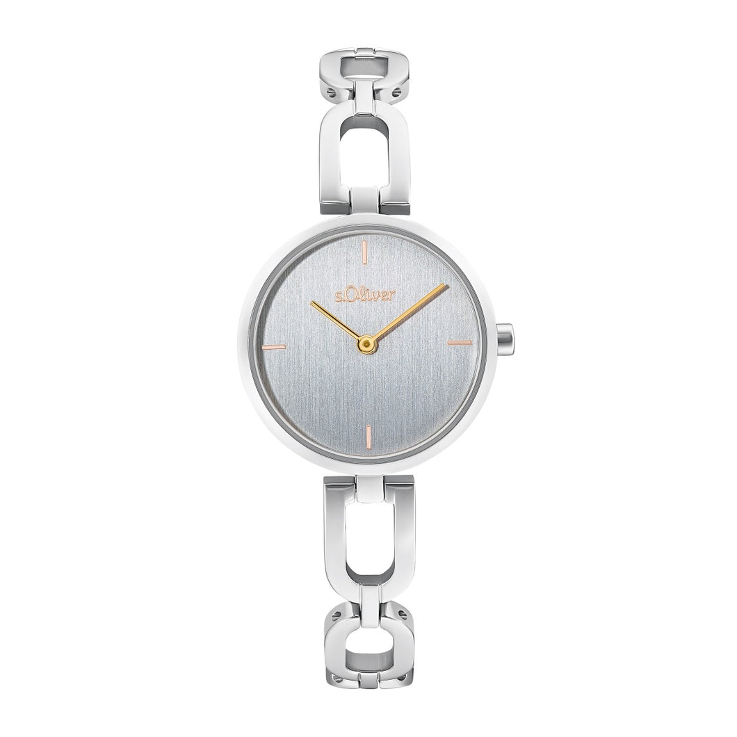 s.Oliver Damen Uhr Armbanduhr Edelstahl silber 2033523