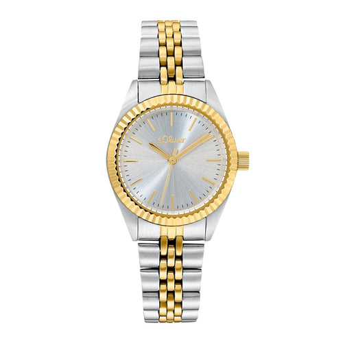 s.Oliver Damen Uhr Armbanduhr Edelstahl bicolor 2033526