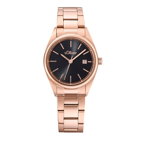 s.Oliver Damen Uhr Armbanduhr Edelstahl Roségold 2033533