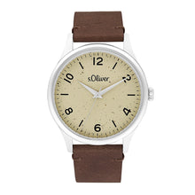 Laden Sie das Bild in den Galerie-Viewer, s.Oliver Herren Uhr Armbanduhr Leder 2033545