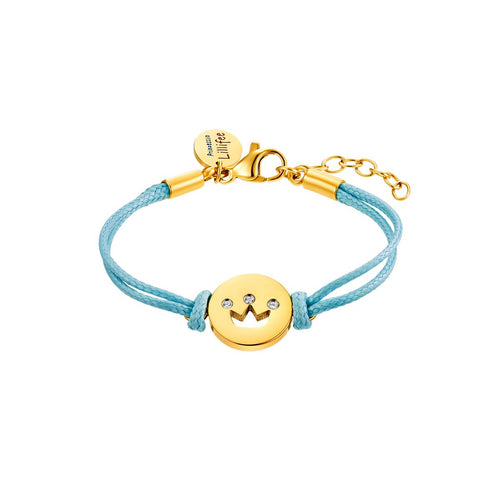 Prinzessin Lillifee Kinder Armband Edelstahl Textil Zirkonia 2034003