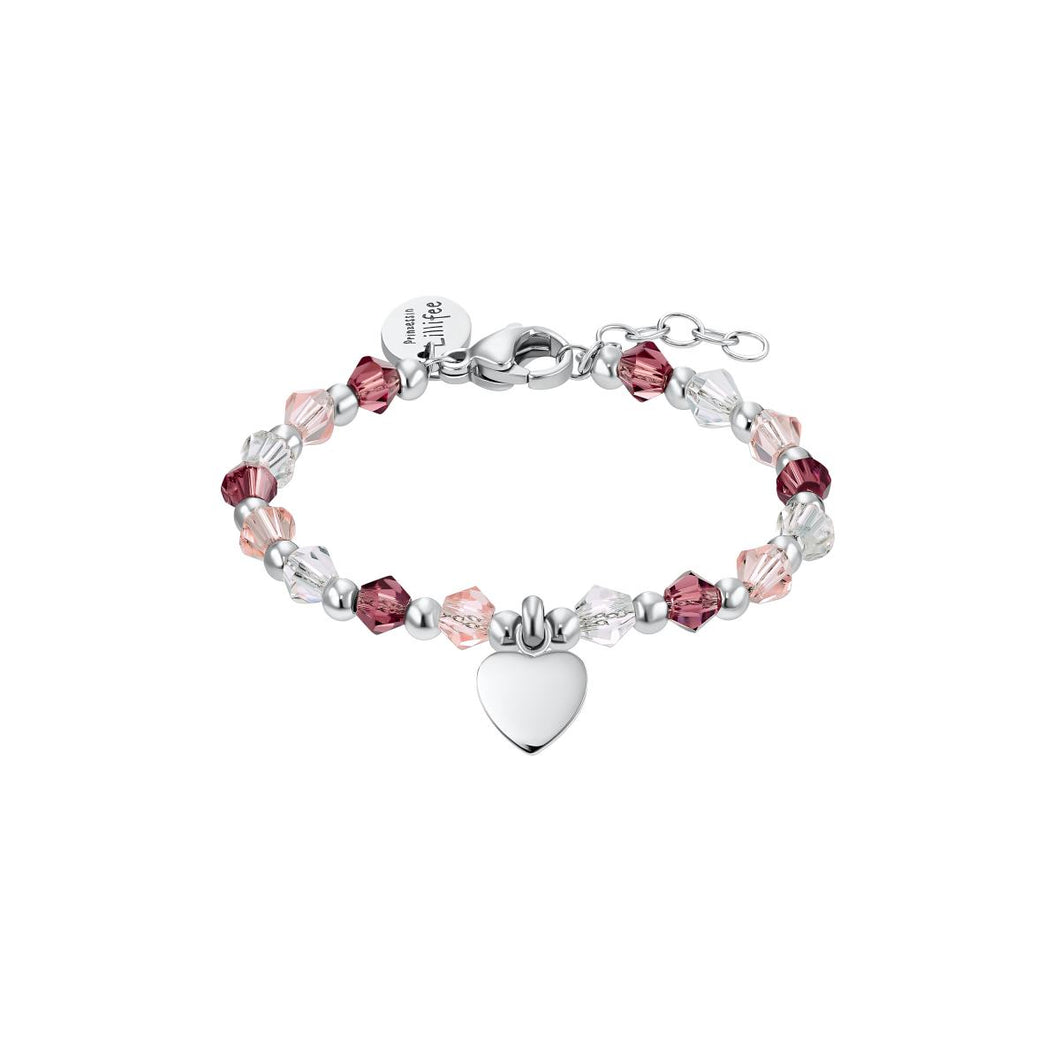 Prinzessin Lillifee Kinder Armband Edelstahl Glassteine Herz 2034005