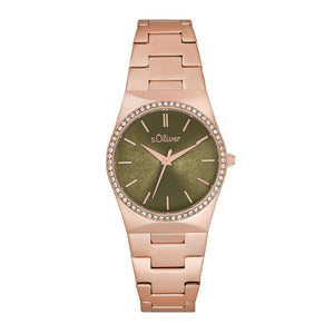 s.Oliver Damen Uhr Armbanduhr Edelstahl IP Rose 2034589