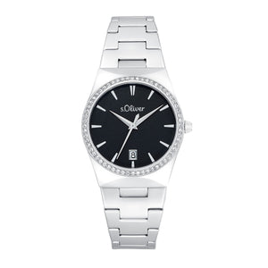 s.Oliver Damen Uhr Armbanduhr Edelstahl Silber 2034591