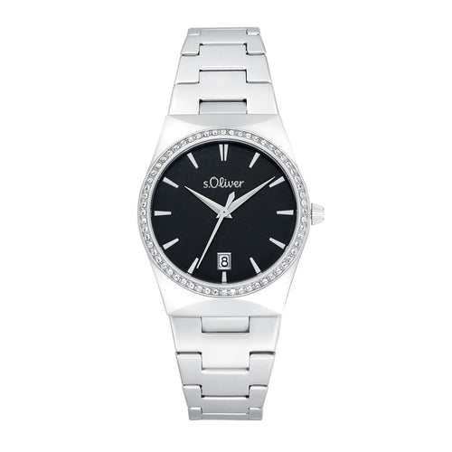 s.Oliver Damen Uhr Armbanduhr Edelstahl Silber 2034591