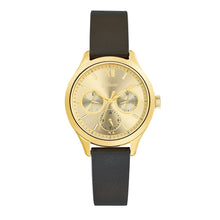 Laden Sie das Bild in den Galerie-Viewer, s.Oliver Damen Uhr Armbanduhr Edelstahl IP Gold Leder 2034606