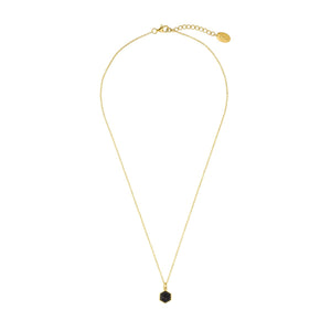 s.Oliver Jewel Damen Kette Halskette Silber goldfarben Zirkonia Hexagon 2034894