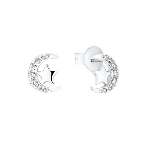 Prinzessin Lillifee Kinder Ohrringe Ohrstecker Silber Stern Zirkonia 2035293