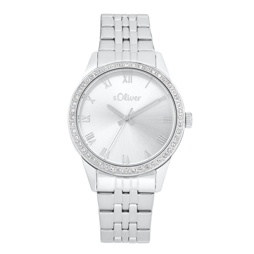 s.Oliver Damen Uhr Armbanduhr Edelstahl Silber 2035427