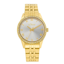 Laden Sie das Bild in den Galerie-Viewer, s.Oliver Damen Uhr Armbanduhr Edelstahl IP Gold 2035433