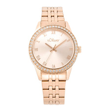 Laden Sie das Bild in den Galerie-Viewer, s.Oliver Damen Uhr Armbanduhr Edelstahl IP Rose 2035435