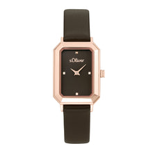 Laden Sie das Bild in den Galerie-Viewer, s.Oliver Damen Uhr Armbanduhr Leder 2035436