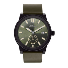 Laden Sie das Bild in den Galerie-Viewer, s.Oliver Herren Uhr Armbanduhr Leder 2035442