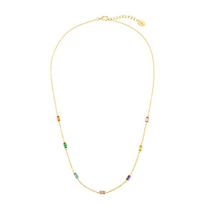 s.Oliver Jewel Damen Kette Halskette Silber 925 goldfarben Zirkonia 2035501