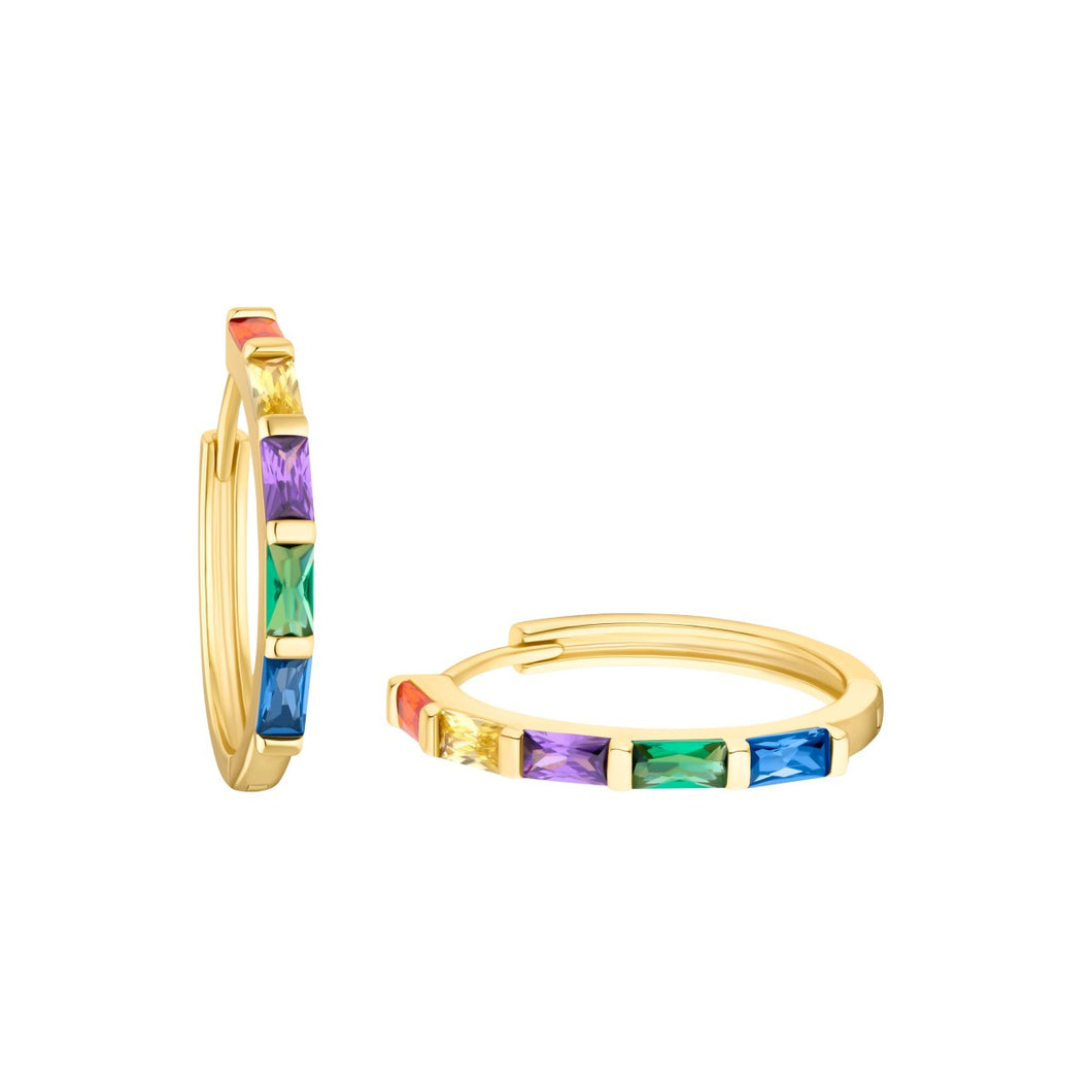 s.Oliver Jewel Damen Ohrringe Creolen Silber 925 goldfarben Zirkonia 2035503