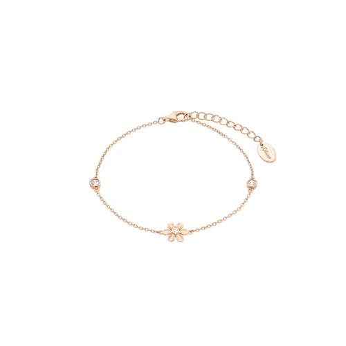 s.Oliver Jewel Damen Armband Armkette Silber 925 Rosé Zirkonia Blüte 2035513