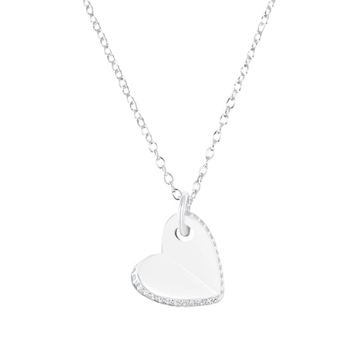 s.Oliver Jewel Damen Kette Halskette Silber Herz-Anhänger Zirkonia 2035756