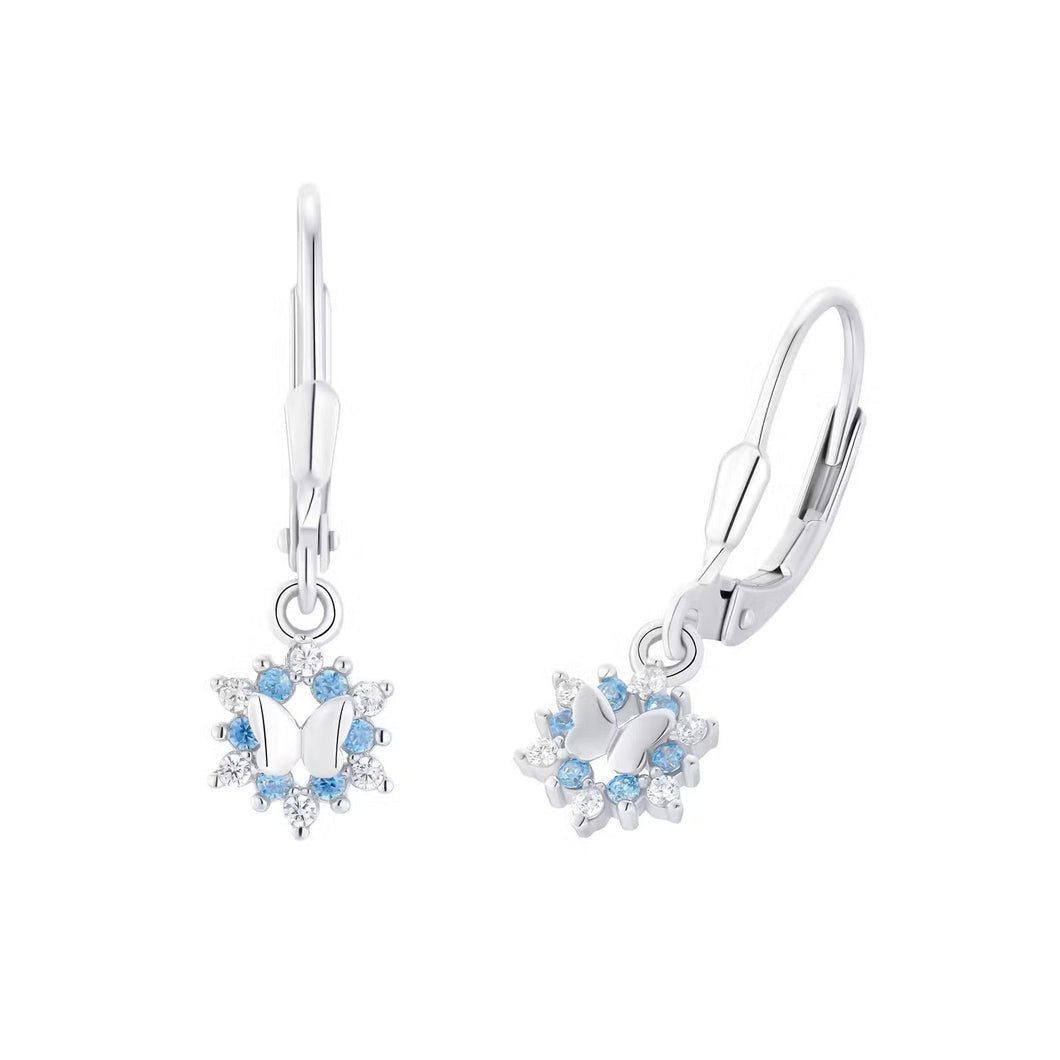 Prinzessin Lillifee Kinder Ohrringe Silber Zirkonia Schmetterling 2036436