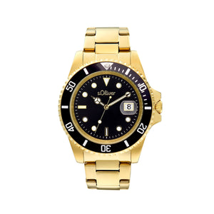 s.Oliver Herren Uhr Armbanduhr Edelstahl Gold 2036548