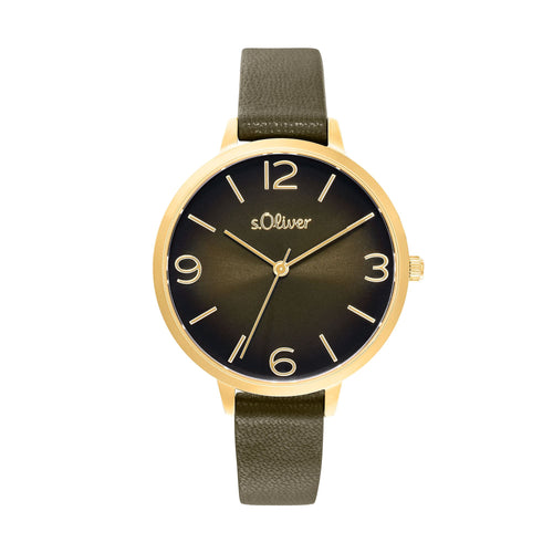 s.Oliver Damen Uhr Armbanduhr Leder 2036549