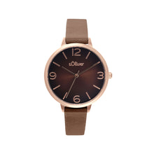 Laden Sie das Bild in den Galerie-Viewer, s.Oliver Damen Uhr Armbanduhr Leder 2036550