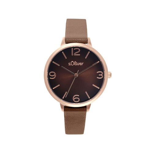 s.Oliver Damen Uhr Armbanduhr Leder 2036550