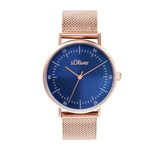 s.Oliver Damen Uhr Armbanduhr Edelstahl IP Rose 2036553