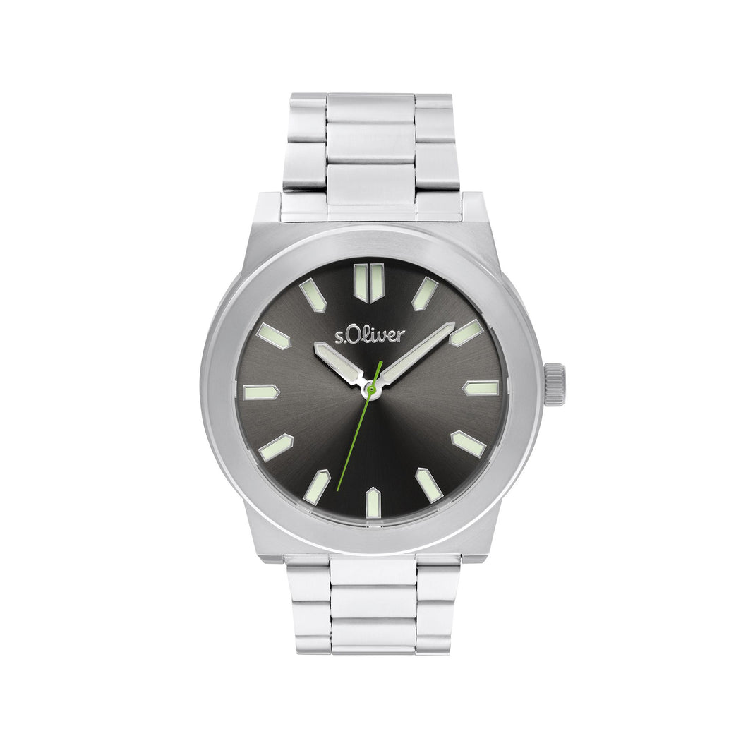 s.Oliver Herren Uhr Armbanduhr Edelstahl silber 2036556