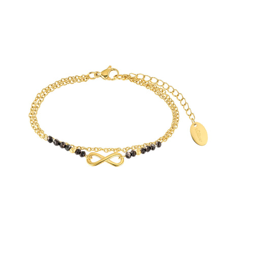 s.Oliver Jewel Damen Armband Armkette Edelstahl Gold Infinity 2036828