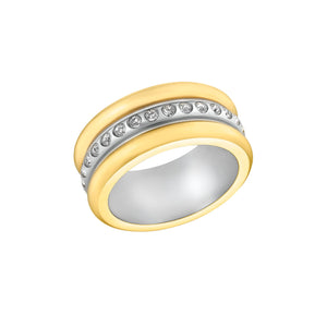 s.Oliver Jewel Damen Ring Edelstahl IP Gold Zirkonia 203683