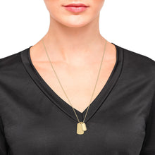 Laden Sie das Bild in den Galerie-Viewer, s.Oliver Jewel Damen Kette Halskette Edelstahl IP Gold Dog-Tag 2036841