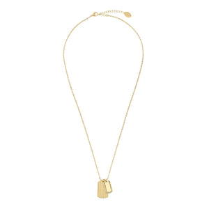 s.Oliver Jewel Damen Kette Halskette Edelstahl IP Gold Dog-Tag 2036841