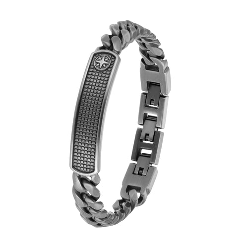 s.Oliver Jewel Herren Armband Identarmband Edelstahl grau 2036847